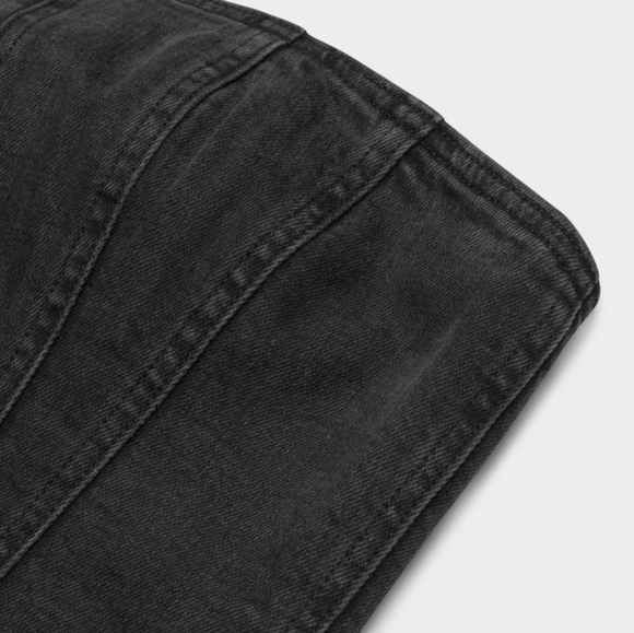 BNWT Aritzia Black denim bustier top - Picture 9 of 10